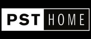 Logo PST HOME Hintergrund schwarz